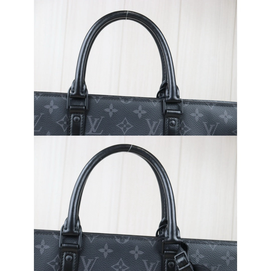 Rank AB｜ LV Monogram Eclipse Suckpura Horizontal Zip Business Bag Black｜Y24080204
