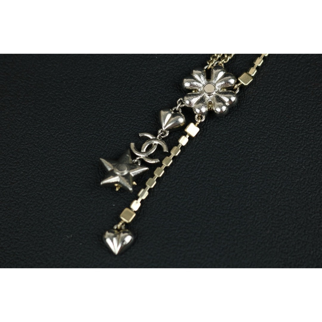 Excellent（Rank SA）｜ CHANEL Coco Mark Four leaf clover Rhinestone Necklace｜X25030108