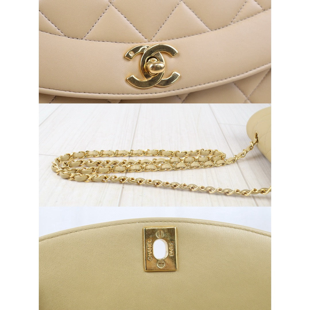 Good ( Rank AB) ｜ CHANEL Matrasse Diana 22 Lamb Skin  Chain Bag Made in 1991-1994Year｜W24082802