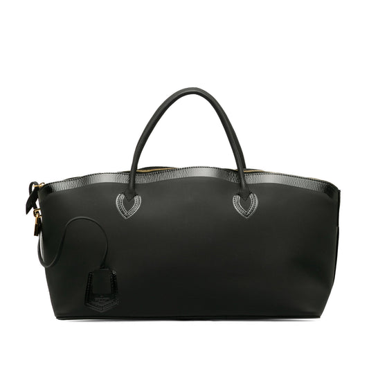 Black Louis Vuitton Cuir Obsession Lockit East-West HandBag