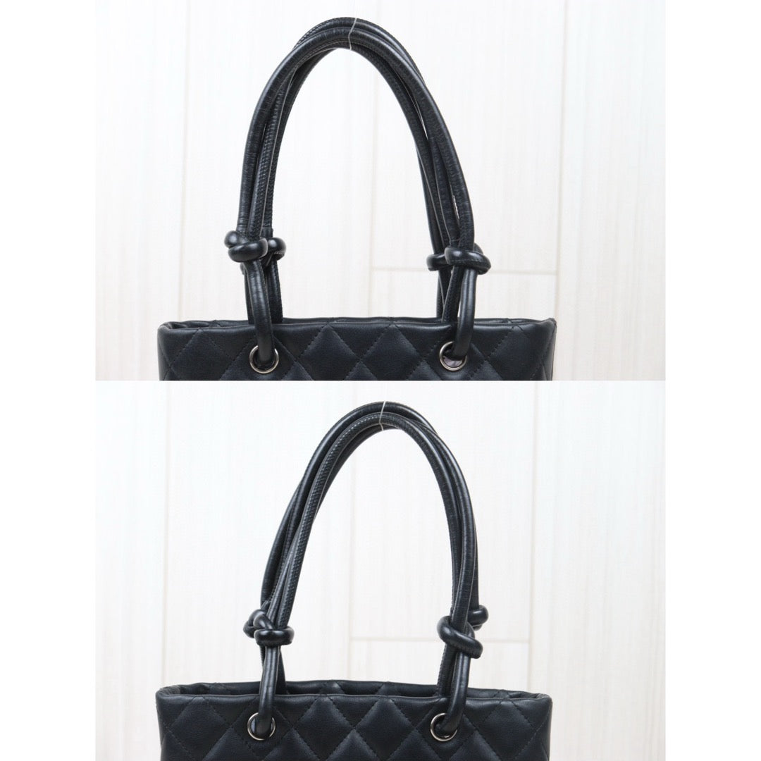 Good ( Rank AB) ｜ CHANEL Cambon Line Mini ToteBag Black White Made In 2003-2004 Year｜VT25030121