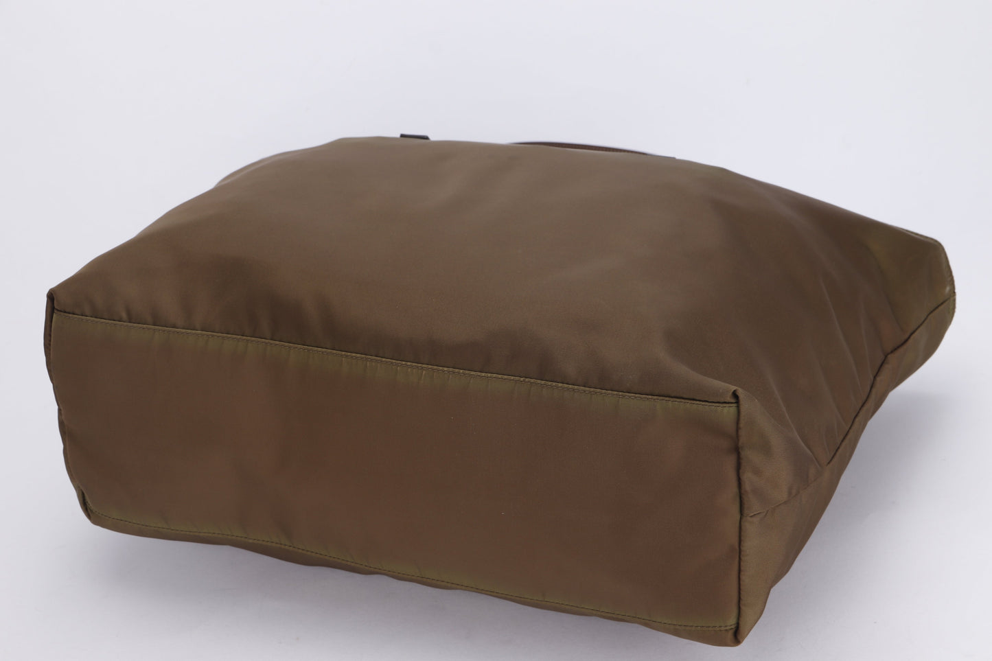 PRADA BR4338 BROWN NYLON TOTE BAG, WITH ZIPPER, CARD & DUST COVER