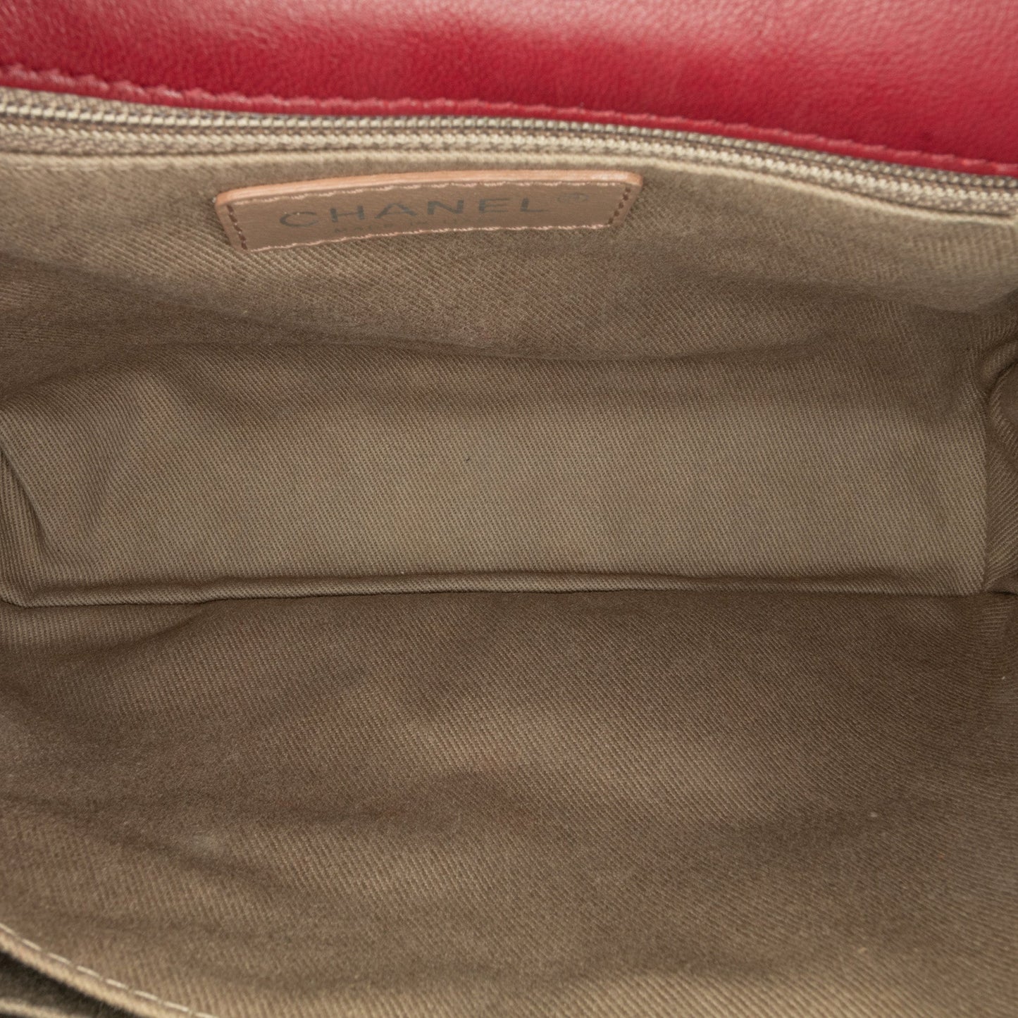 Red Chanel CC Quilted Lambskin Single Flap Shoulder Bag