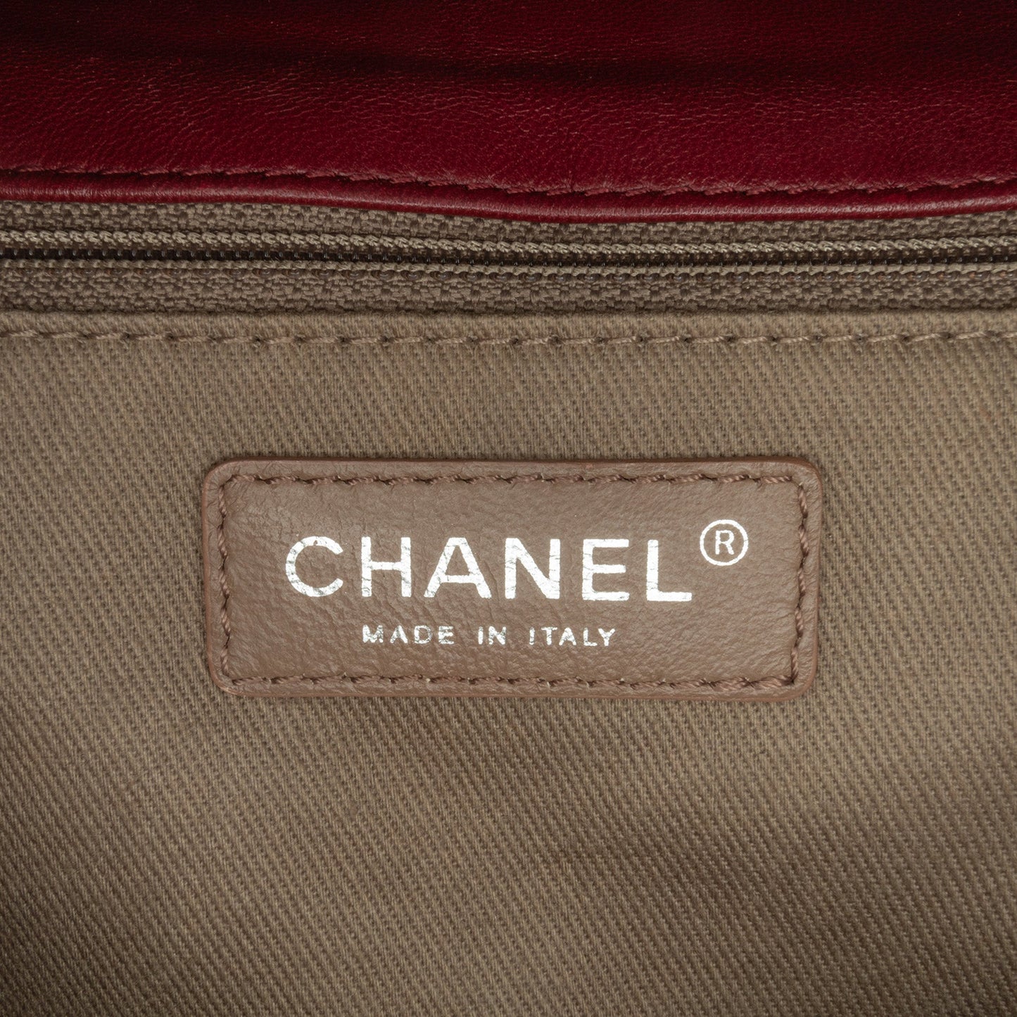 Red Chanel CC Quilted Lambskin Single Flap Shoulder Bag