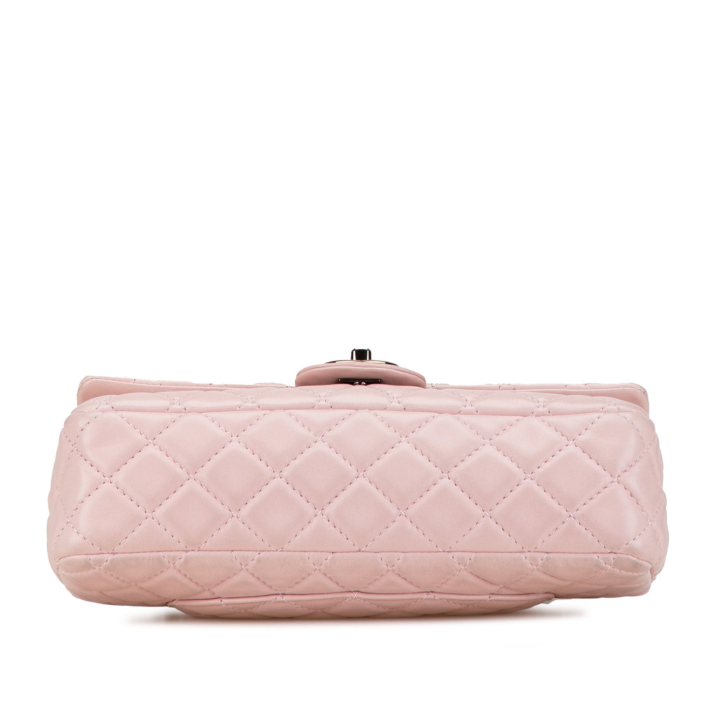 Pink Chanel Medium Classic Lambskin Double Flap Shoulder Bag
