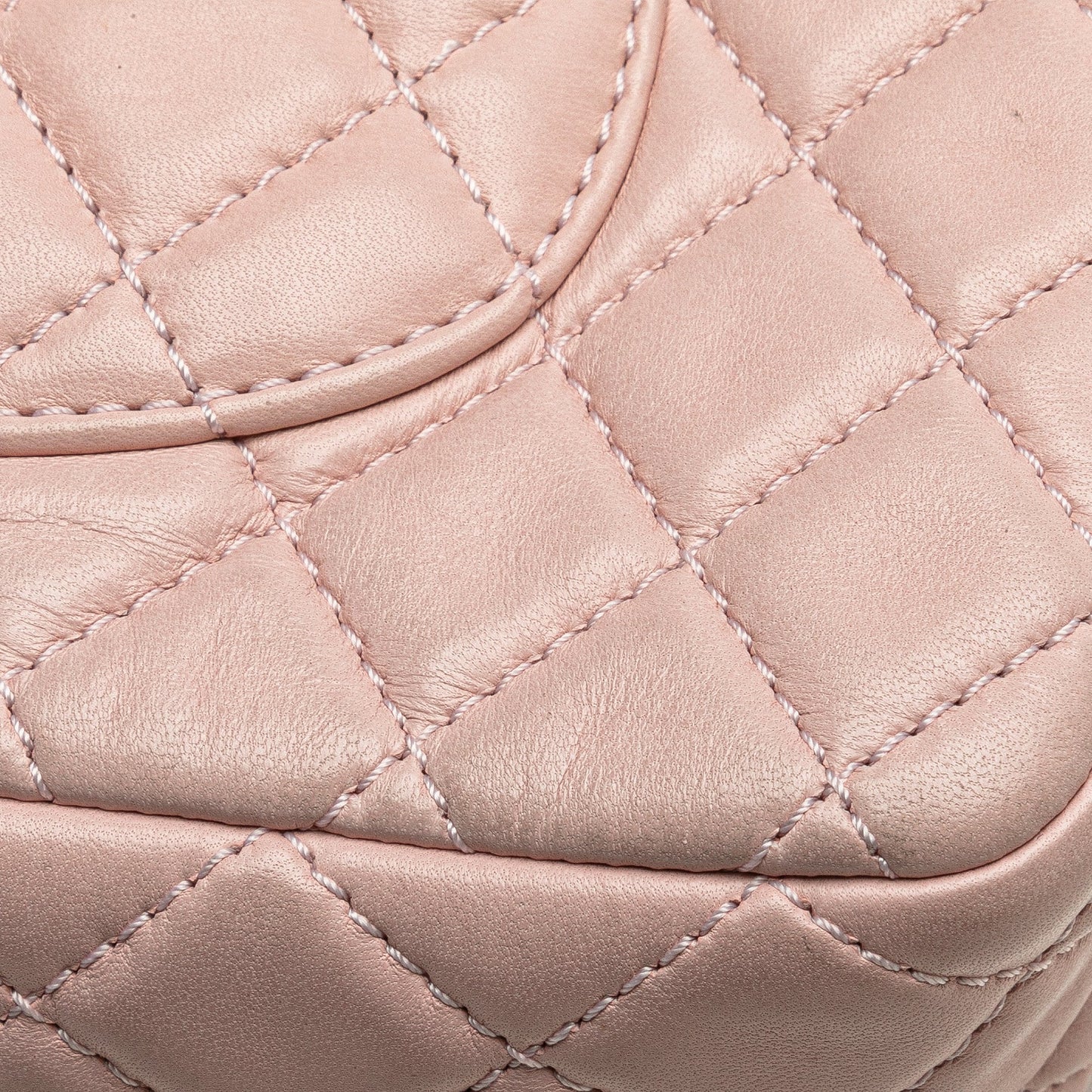 Pink Chanel Medium Classic Lambskin Double Flap Shoulder Bag