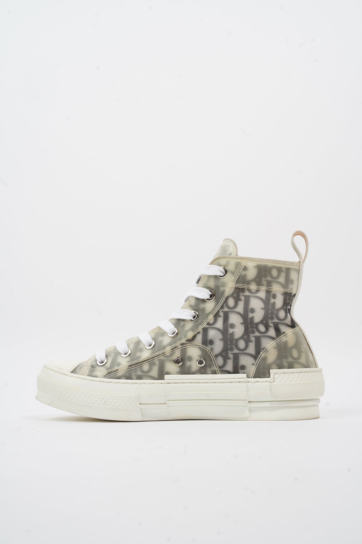 Christian Dior B23 High-top White / Black Oblique Canvas EU 37 UK 4