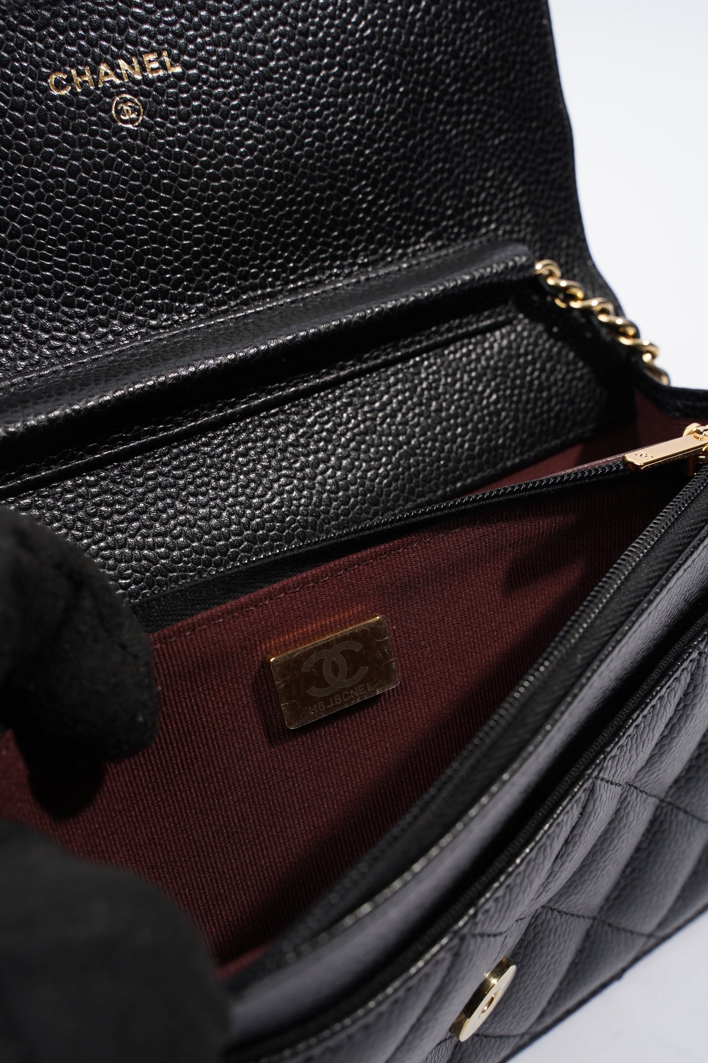 Chanel Wallet On Chain Black Caviar Leather