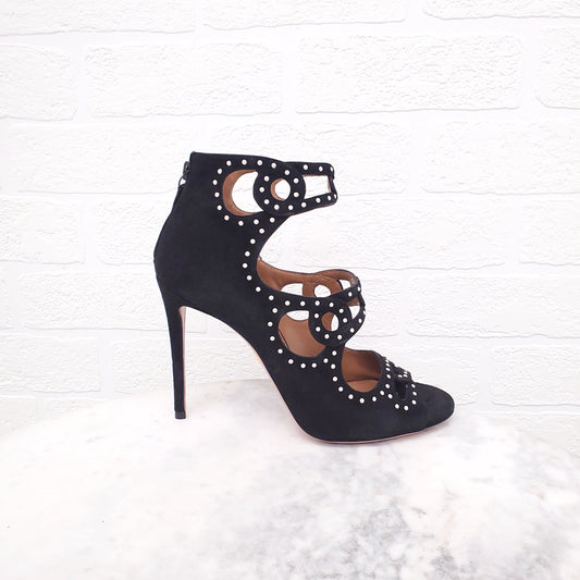 AQUAZZURA BAKU SUEDE BOOTIE - SIZE 38.5