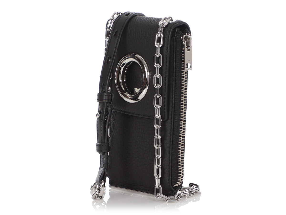 Alexander Wang Black Riot Wallet on a Chain