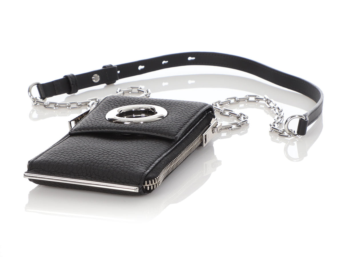 Alexander Wang Black Riot Wallet on a Chain