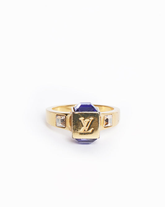 Louis vuitton crystal gamble ring