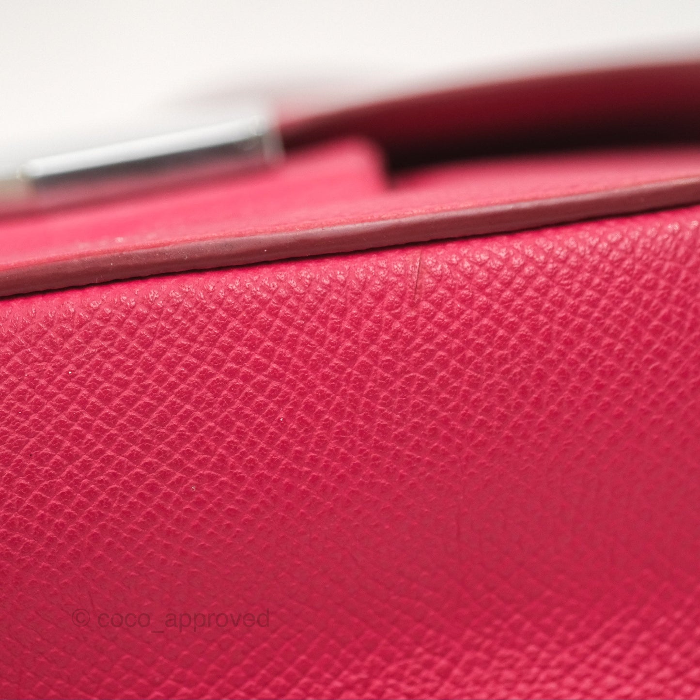 Celine Small Trotteur Crossbody Bag Grained Calfskin Dark Pink