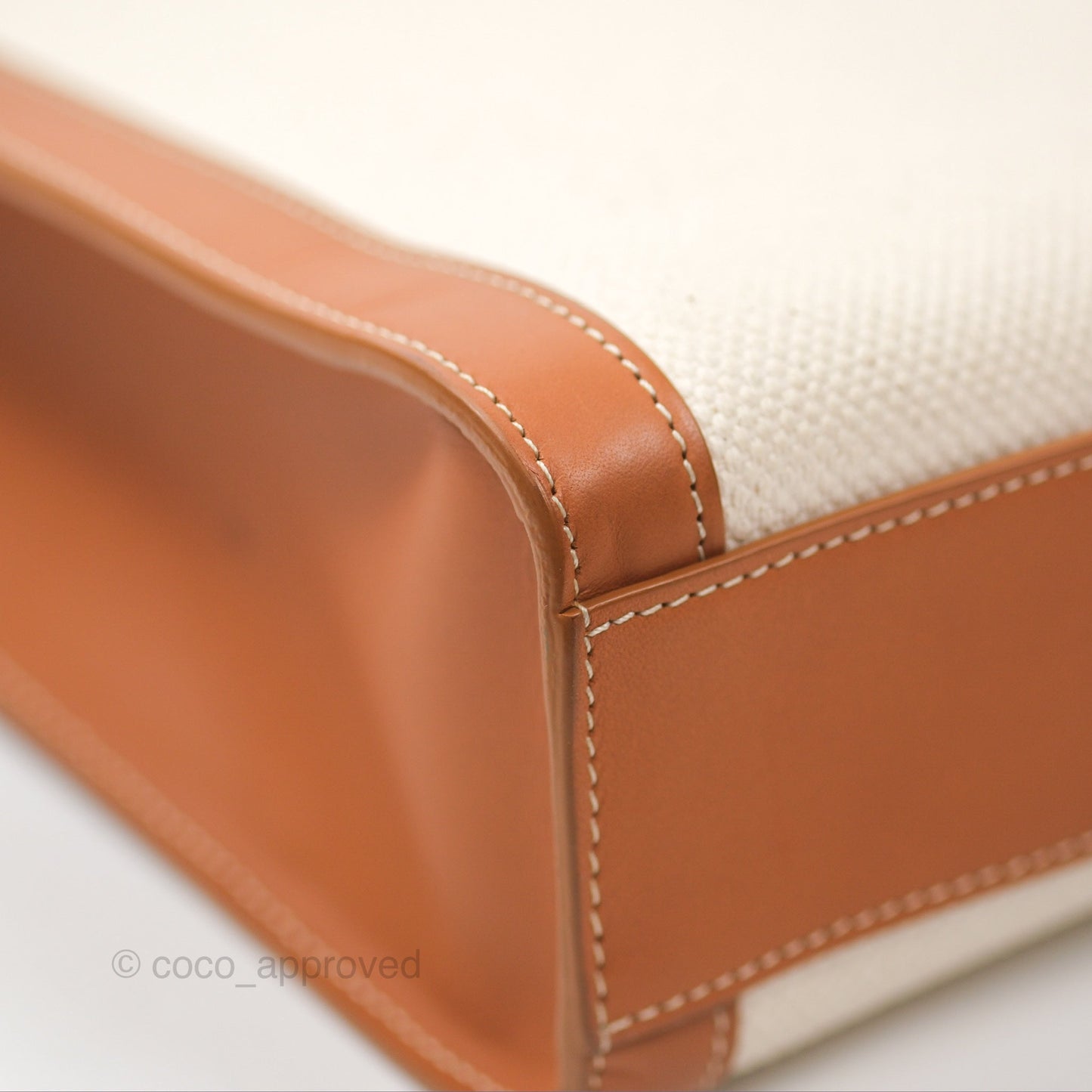 Celine Small Vertical Cabas Tote With Celine Print Natural/Tan