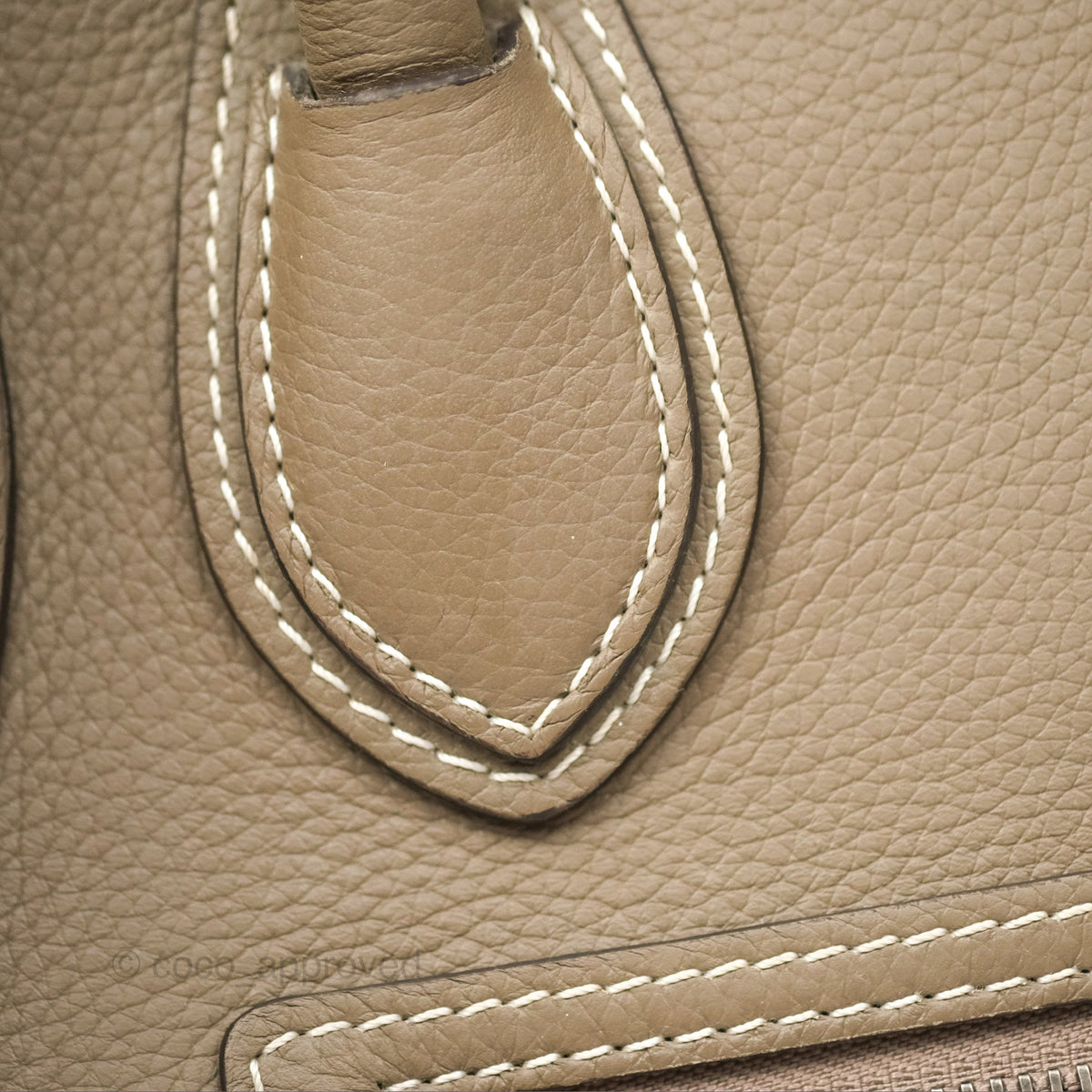 Celine Micro Luggage Bag Souris Drummed Calfskin