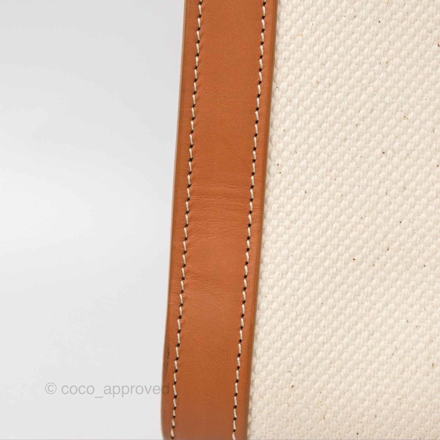 Celine Small Vertical Cabas Tote With Celine Print Natural/Tan