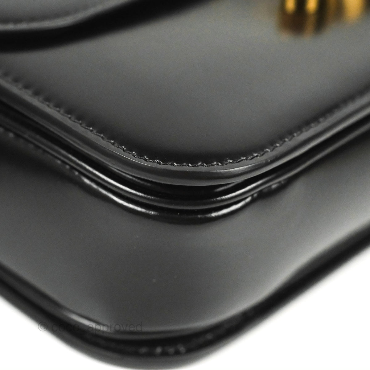 Celine Medium Triomphe Black Shiny Calfskin