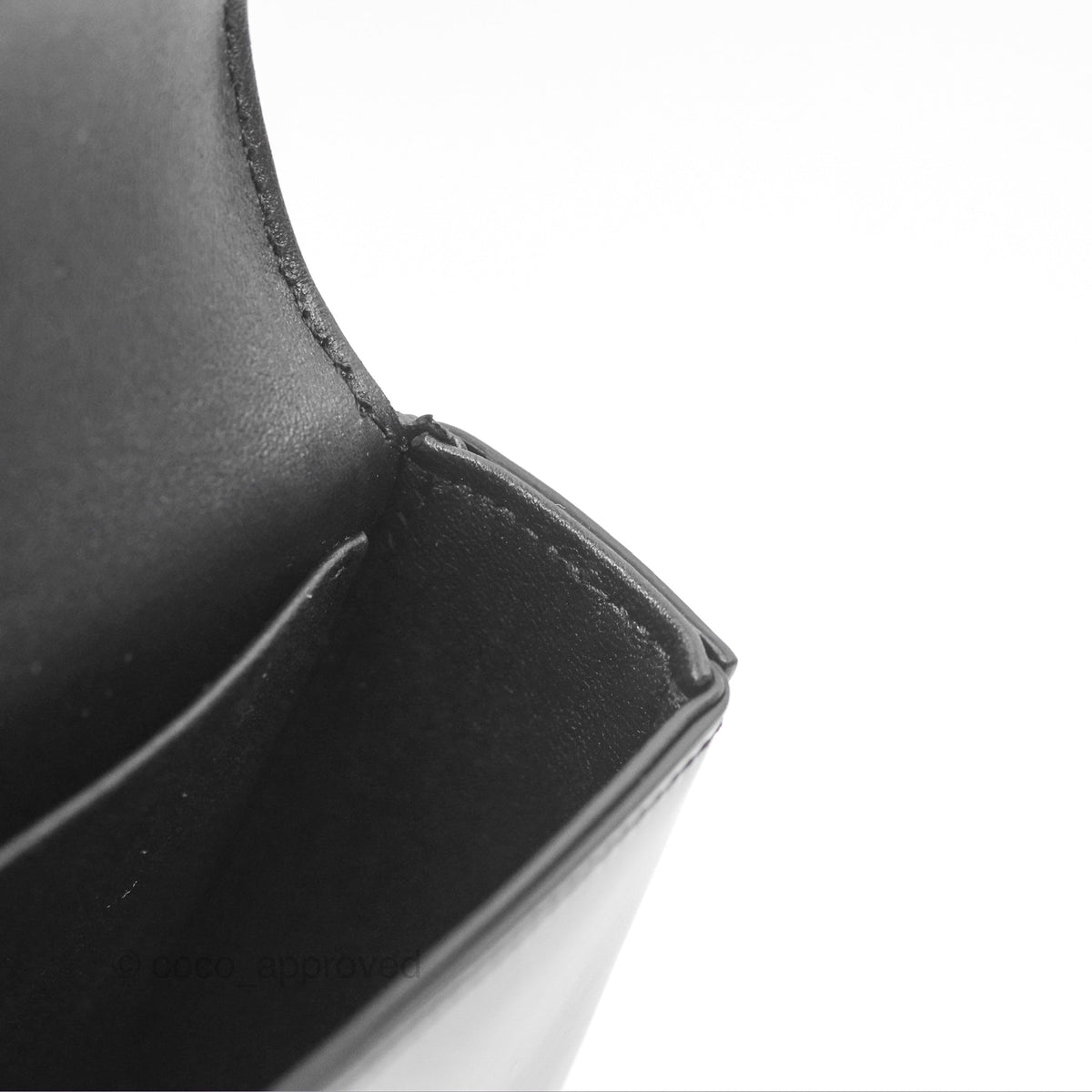 Celine Triomphe Chain Shoulder Bag So Black Shiny Calfskin