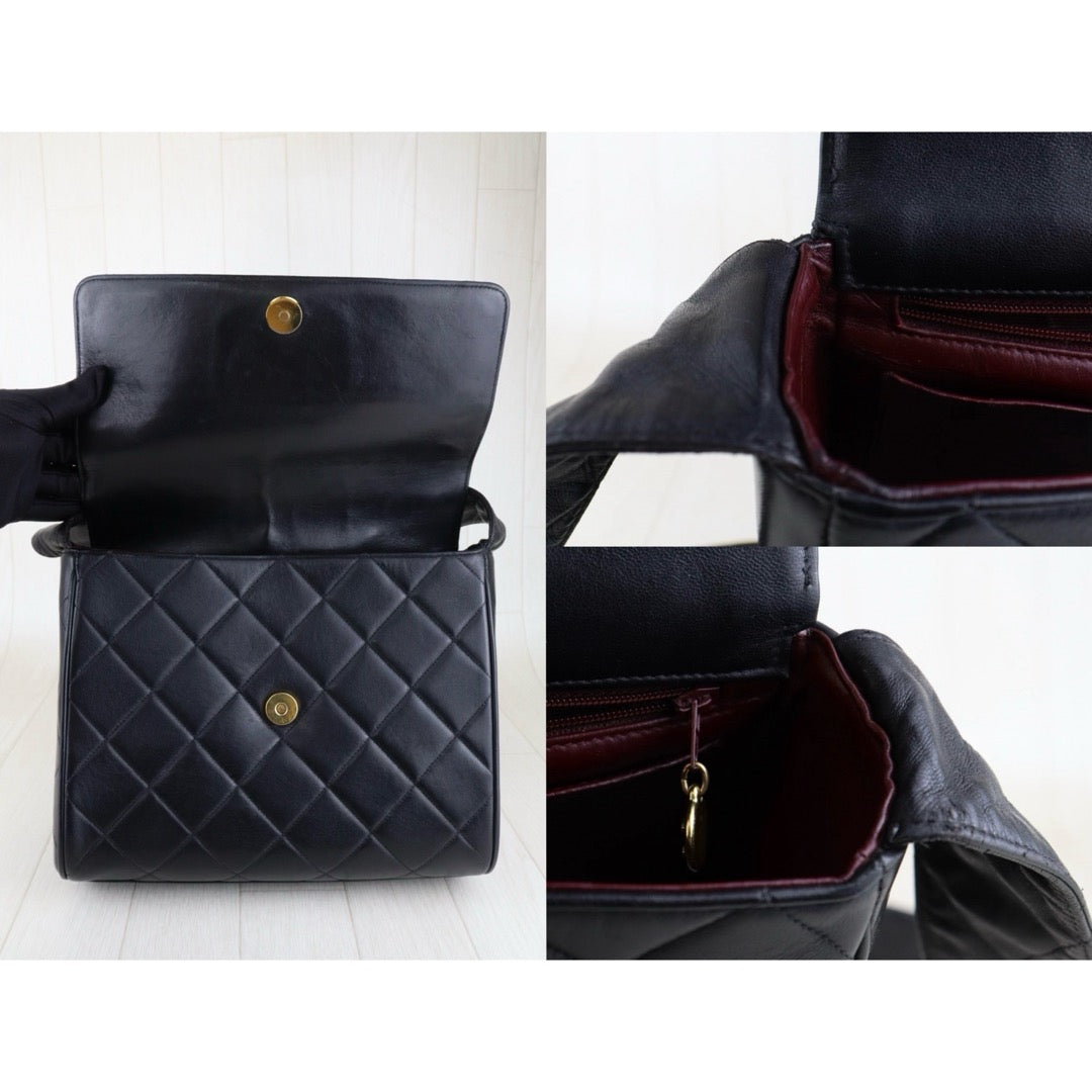 Good ( Rank AB) ｜ CHANEL Lambskin Shoulder Bag Black Made In 1994～1996 Year ｜H25021210