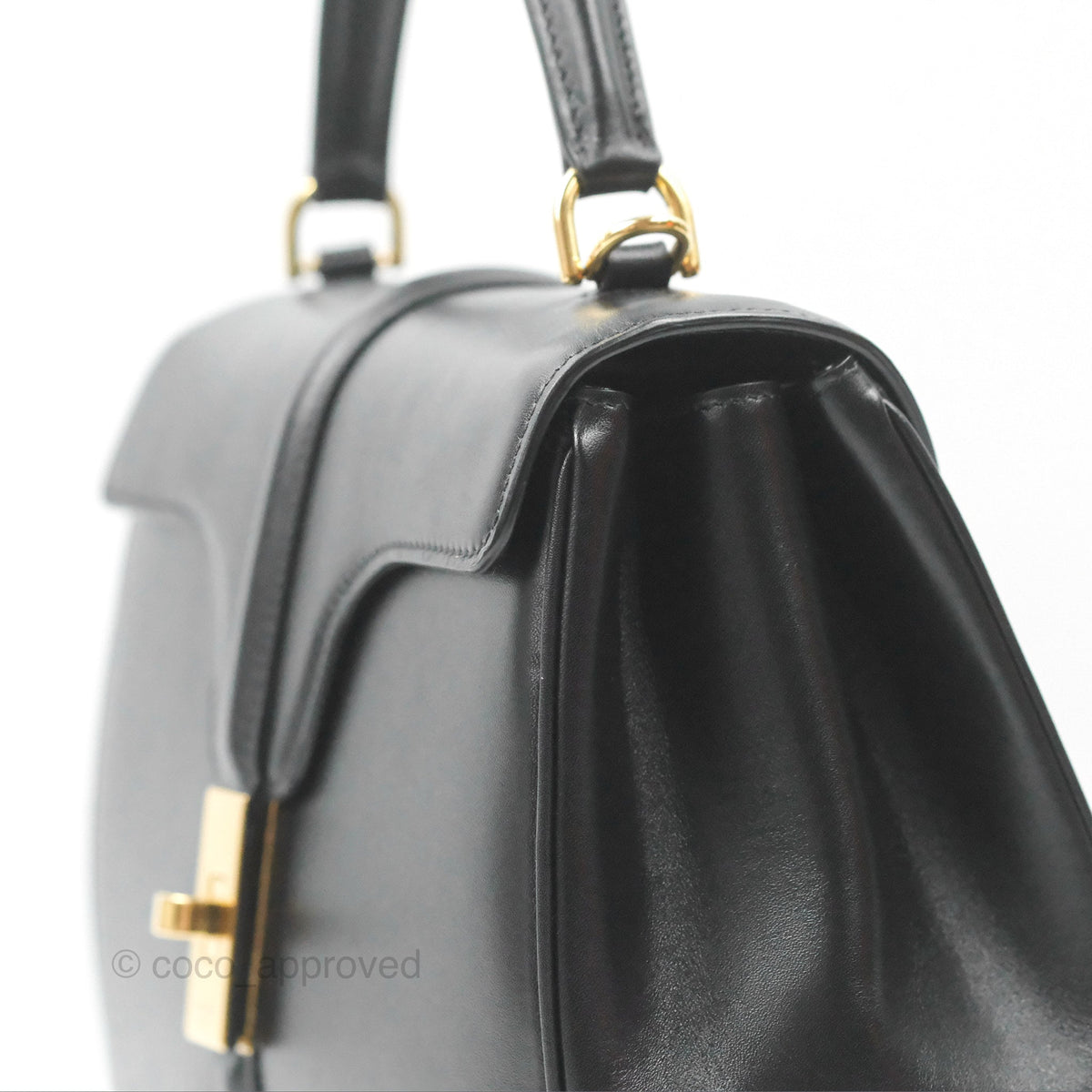 Celine Small 16 Bag Black Satinated Calfskin