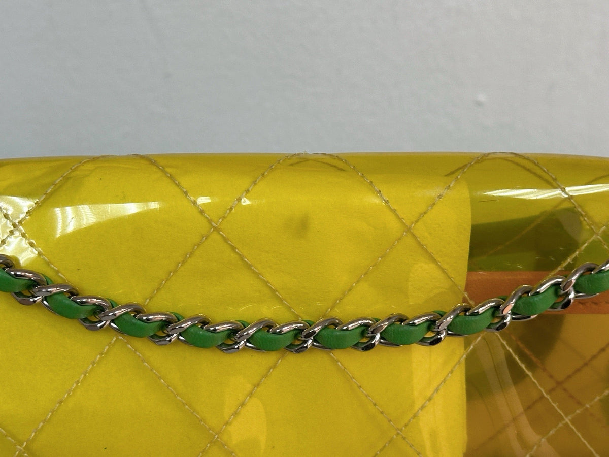 Chanel Yellow Coco Splash PVC Small Flap Bag holo 2589