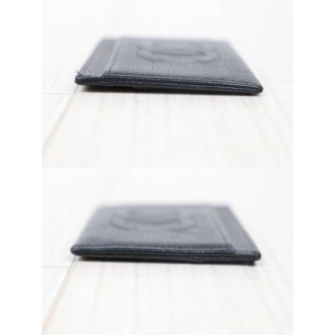 Very Good ( Rank A)｜CHANEL Caviar Skin  Card Holder Black Made In 1997-1999Year｜VT25030123