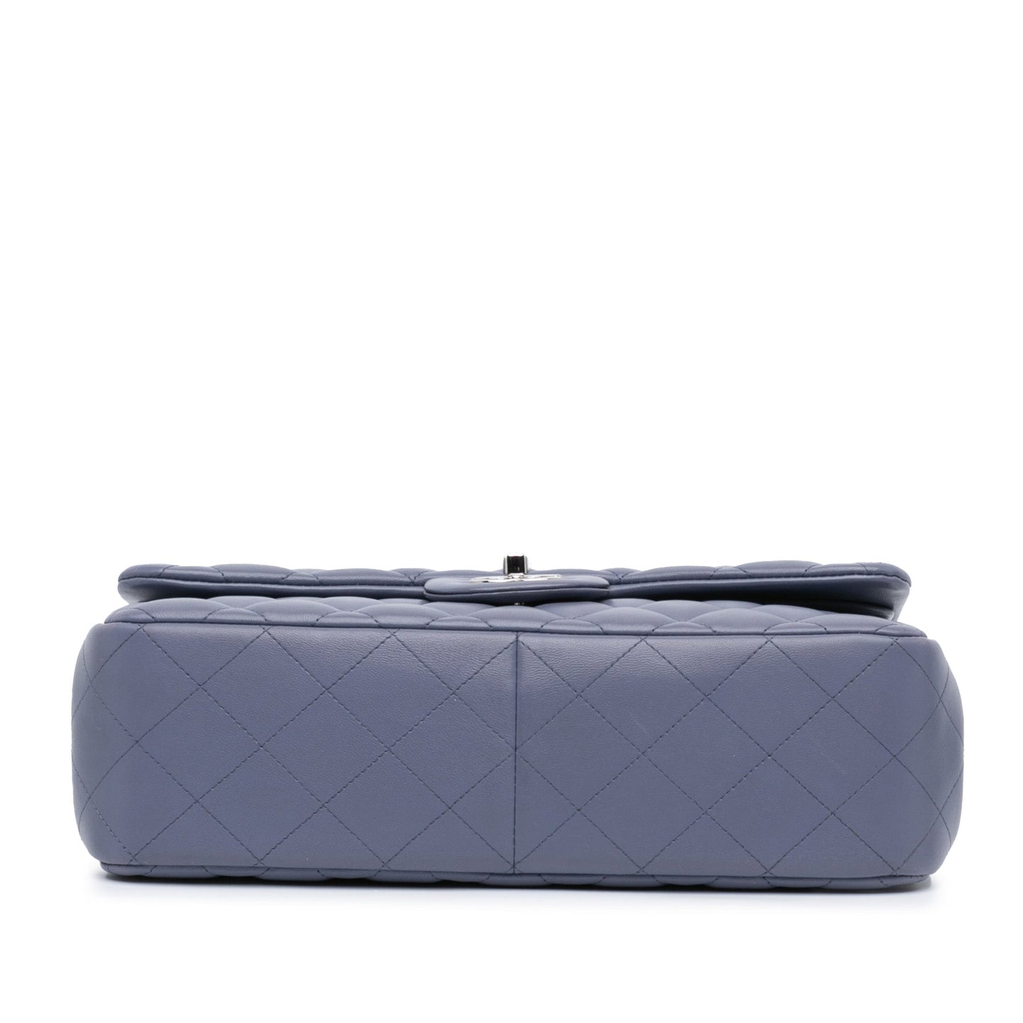 Purple Chanel Jumbo Classic Lambskin Double Flap Shoulder Bag