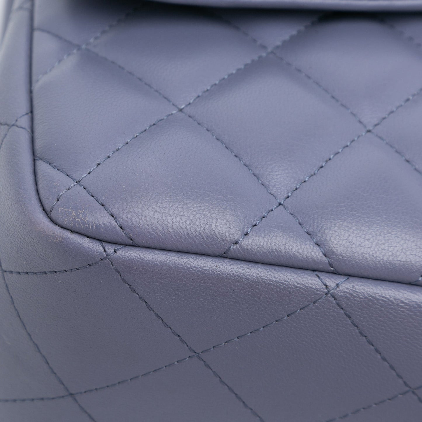 Purple Chanel Jumbo Classic Lambskin Double Flap Shoulder Bag