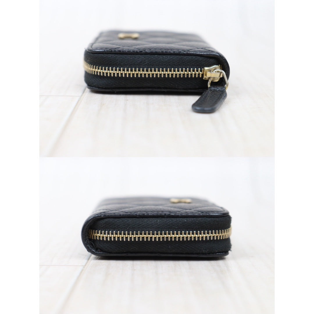 Rank A｜Chanel Caviar Skin Wallet Black Made in 2019 Year｜S24061731