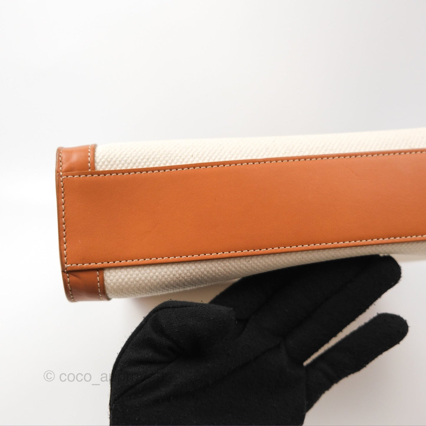 Celine Small Vertical Cabas Tote With Celine Print Natural/Tan