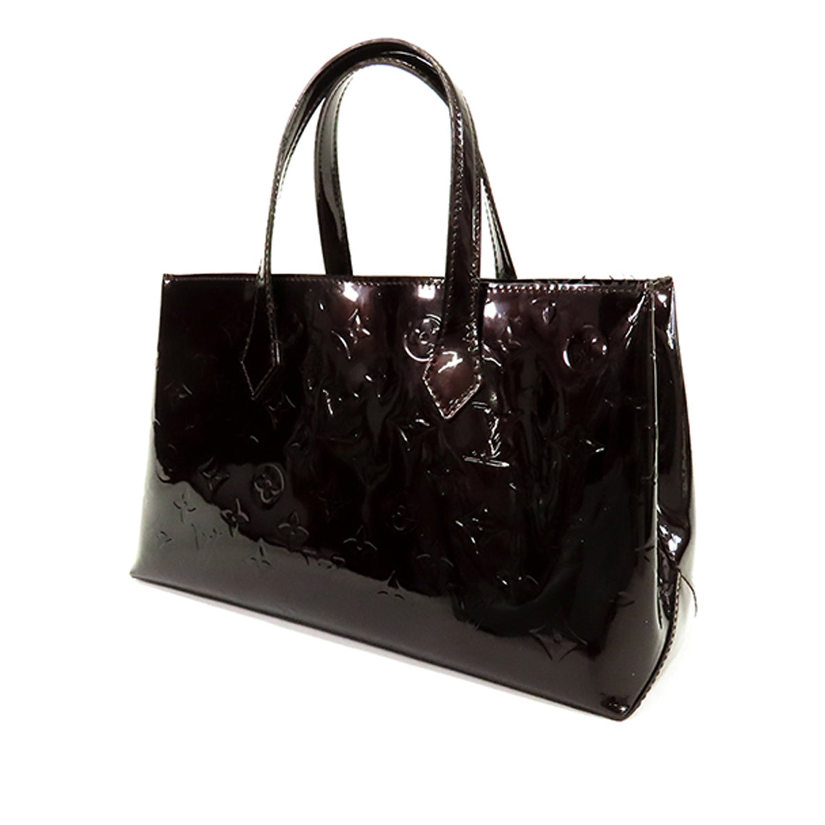Purple Louis Vuitton Monogram Vernis Wilshire PM Handbag