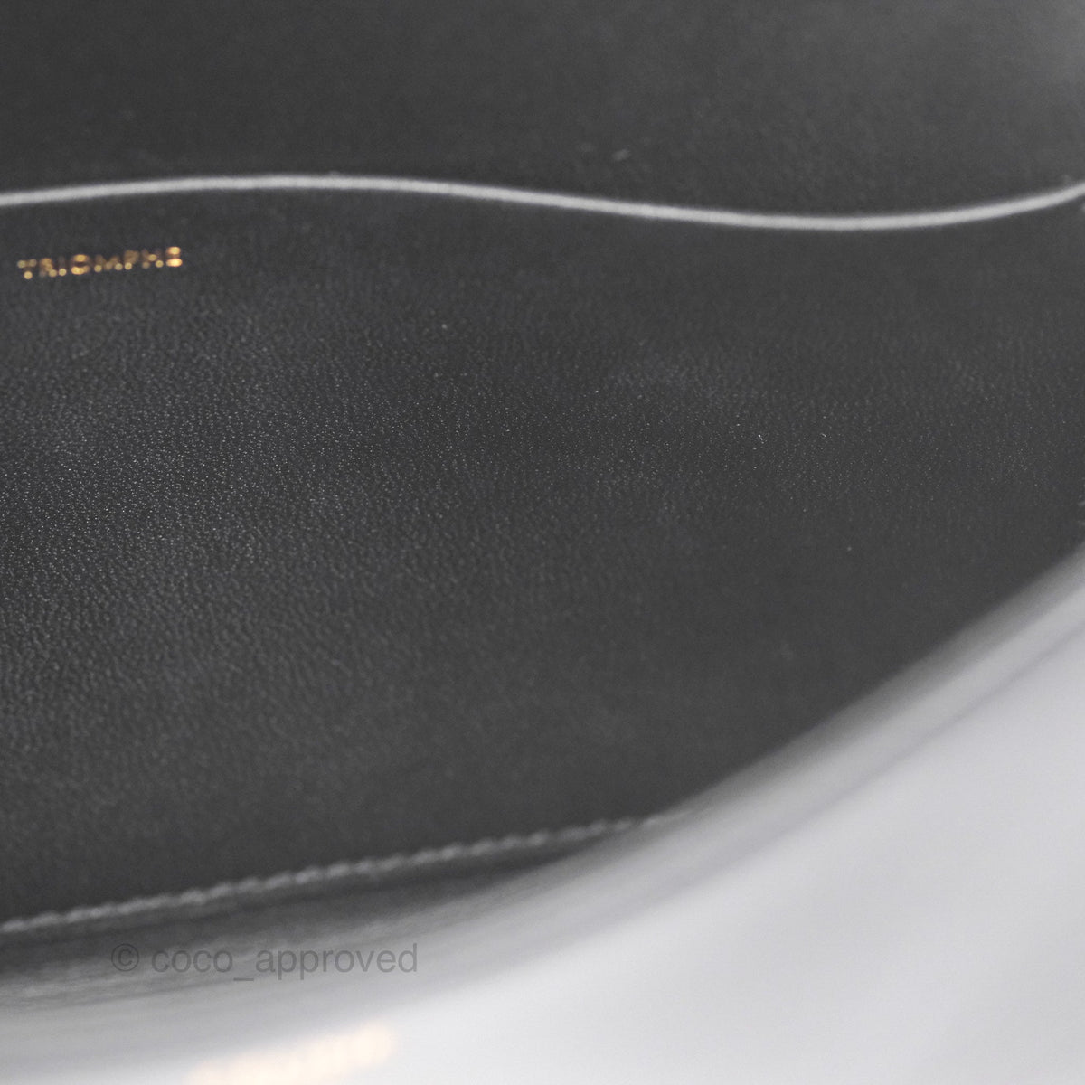 Celine Triomphe Shoulder Bag Black Calfskin