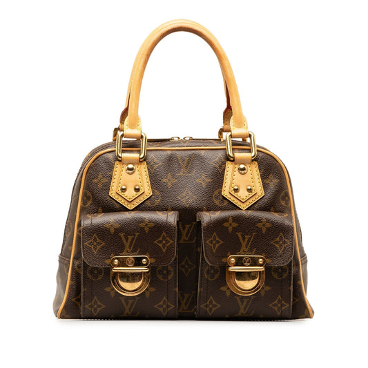 Brown Louis Vuitton Monogram Manhattan PM HandBag
