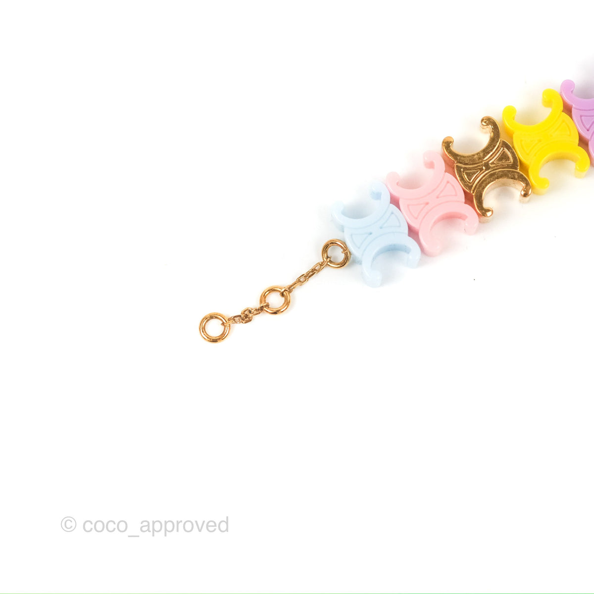 Celine Baby Bracelet in Brass with Gold Finish and Plexiglass