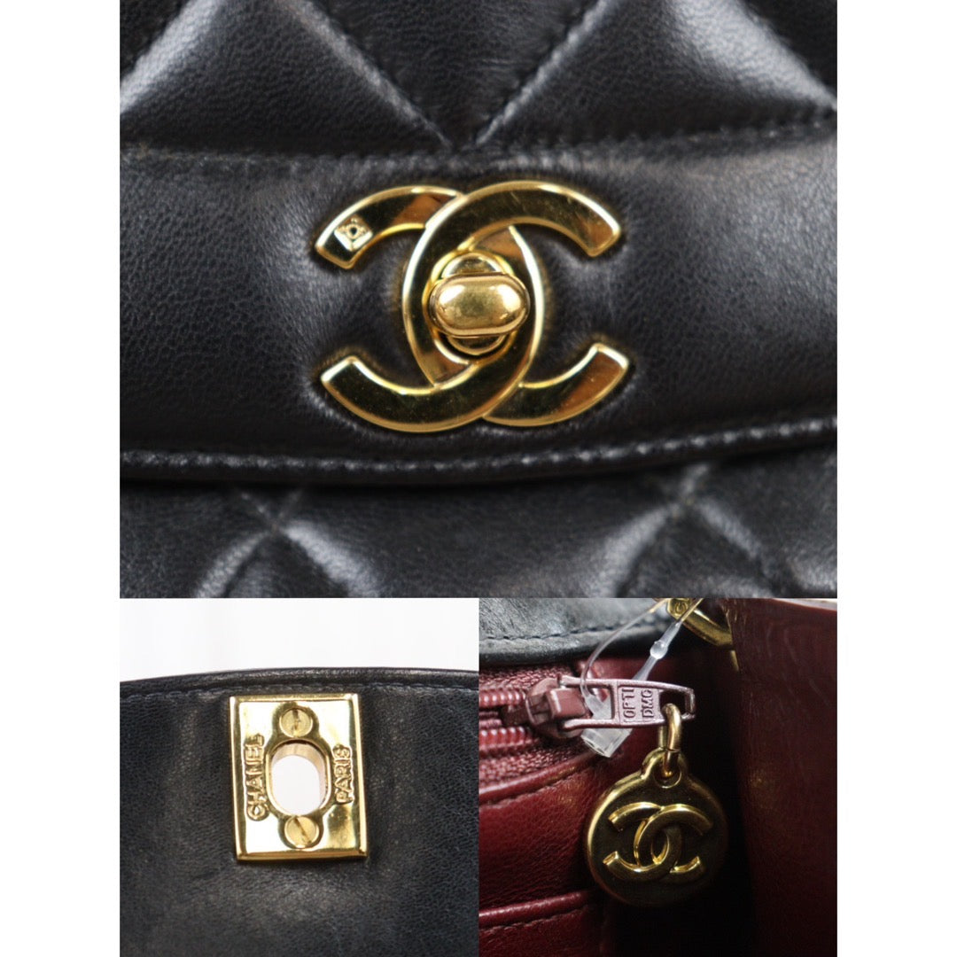 Rank A｜ CHANEL Matrasse Diana 25 Lamb Skin  Chain Bag Made in 1991-1994 Year｜P24061129