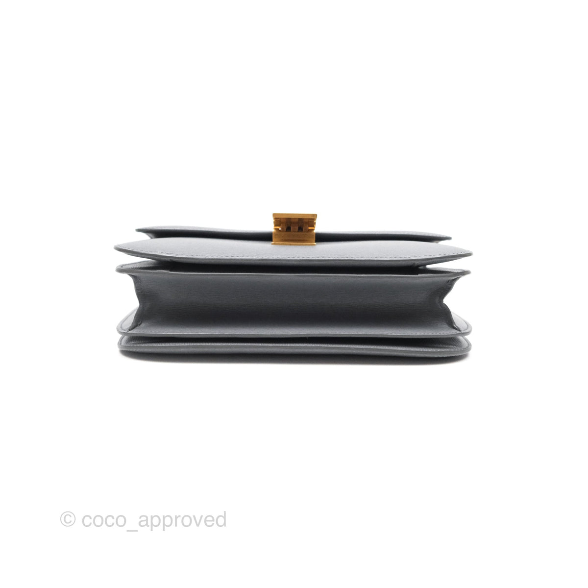 Celine Medium Classic Box Flap Grey Liege Calfskin