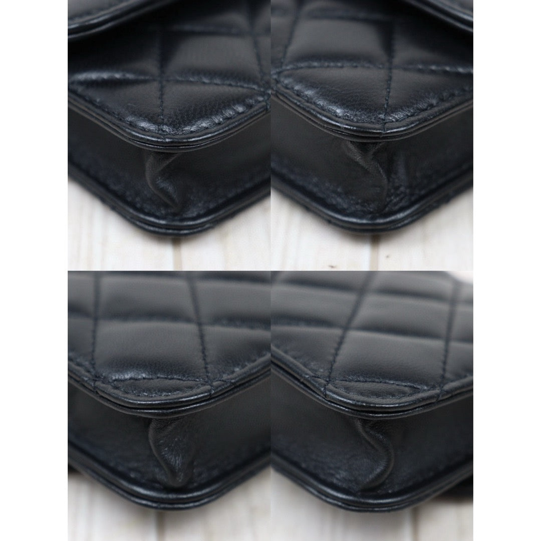 Excellent（Rank SA）｜ CHANEL Lambskin Leather Matrasse Chain mini Bag Made In 2020～2021Year｜H25022411