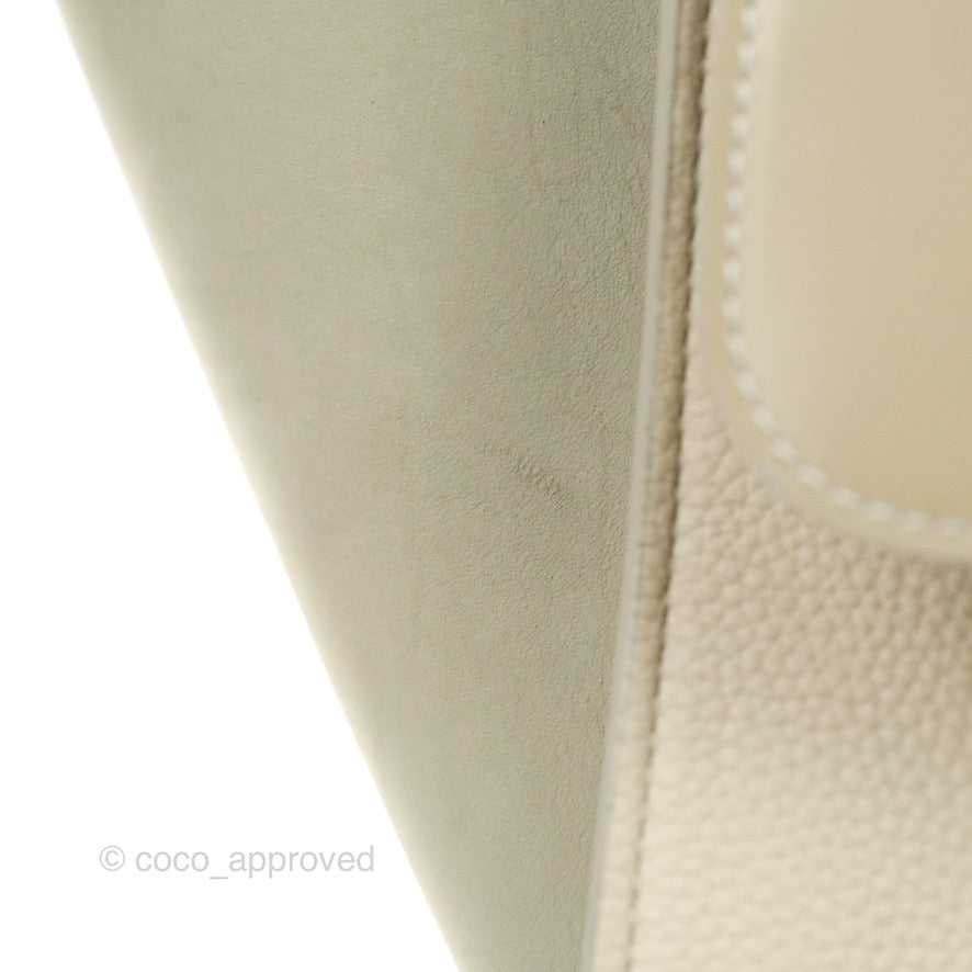 Celine Small Sleek Trapeze Beige Calfskin/Patent