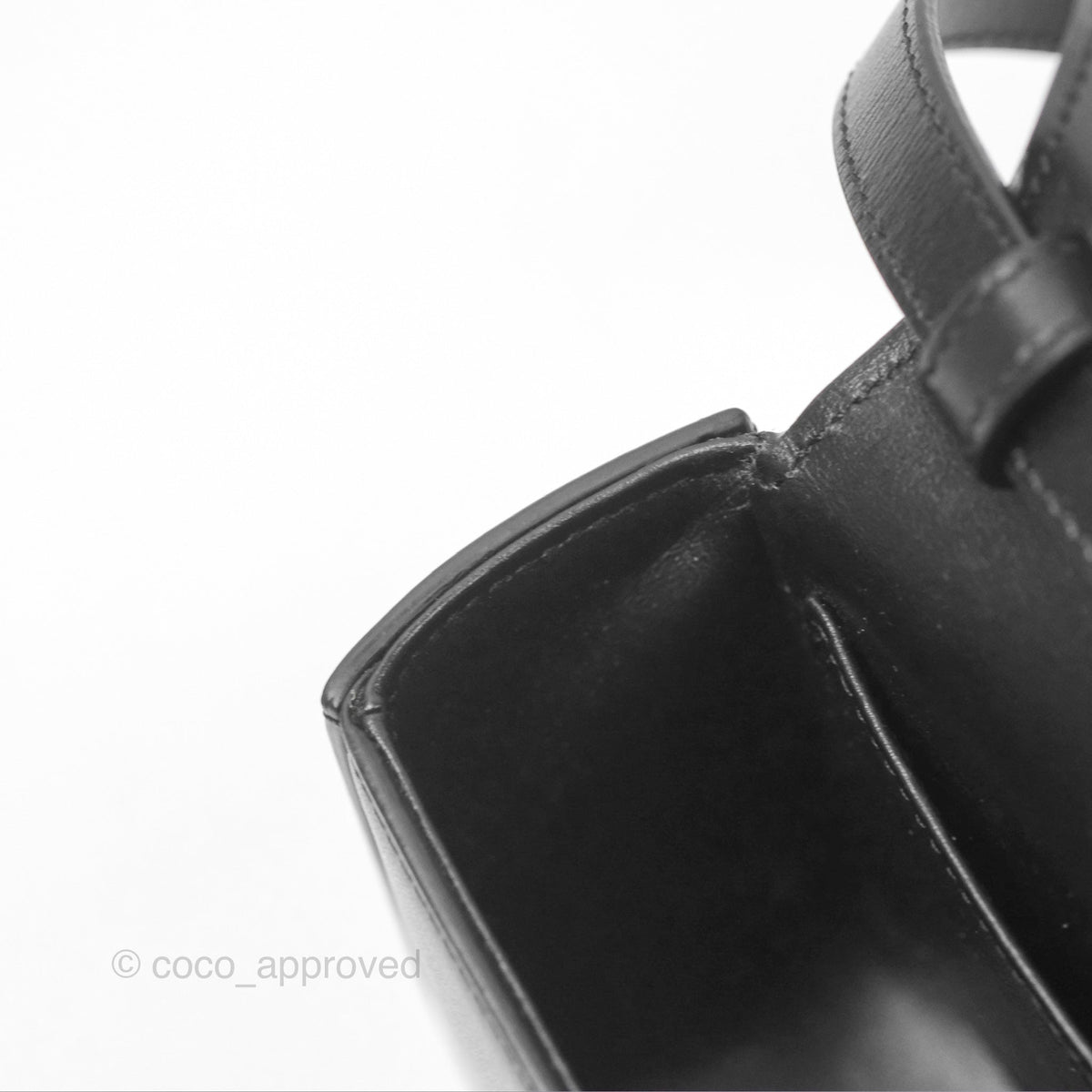 Celine Mini Triomphe Shiny Calfskin Black