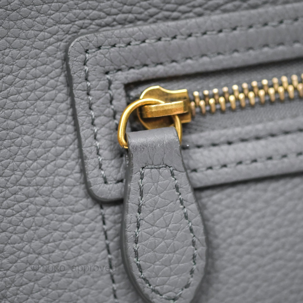 Celine Nano Luggage Bag Grey Drummed Calfskin