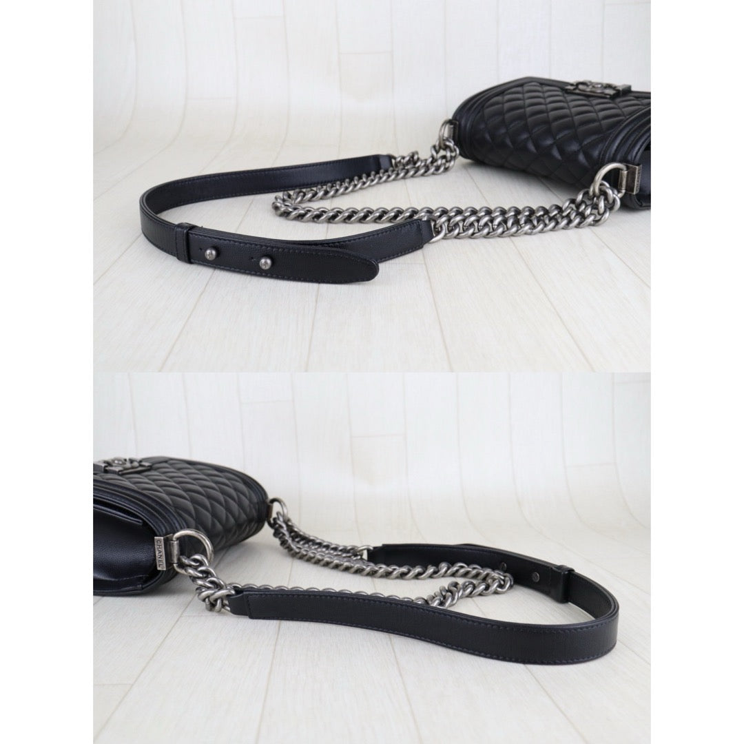 Excellent（Rank SA）｜CHANEL Caviar Skin  LeBoy Chain Shoulder Bag Small Black  Made In 2019-2020Year｜S25042308