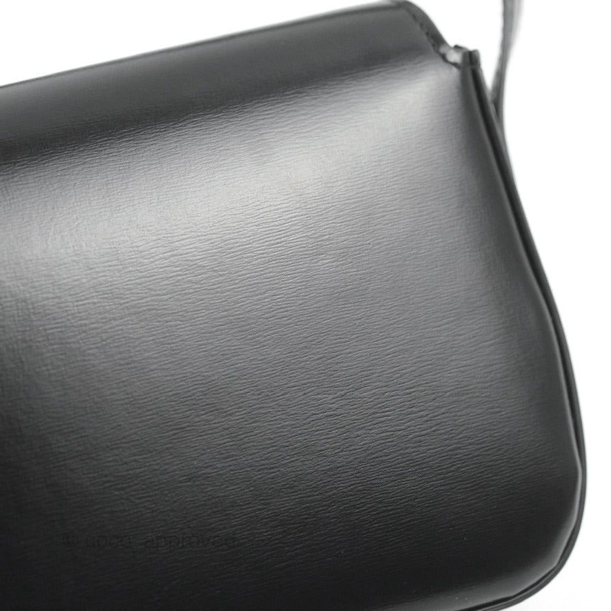 Celine Triomphe Shoulder Bag Black Calfskin