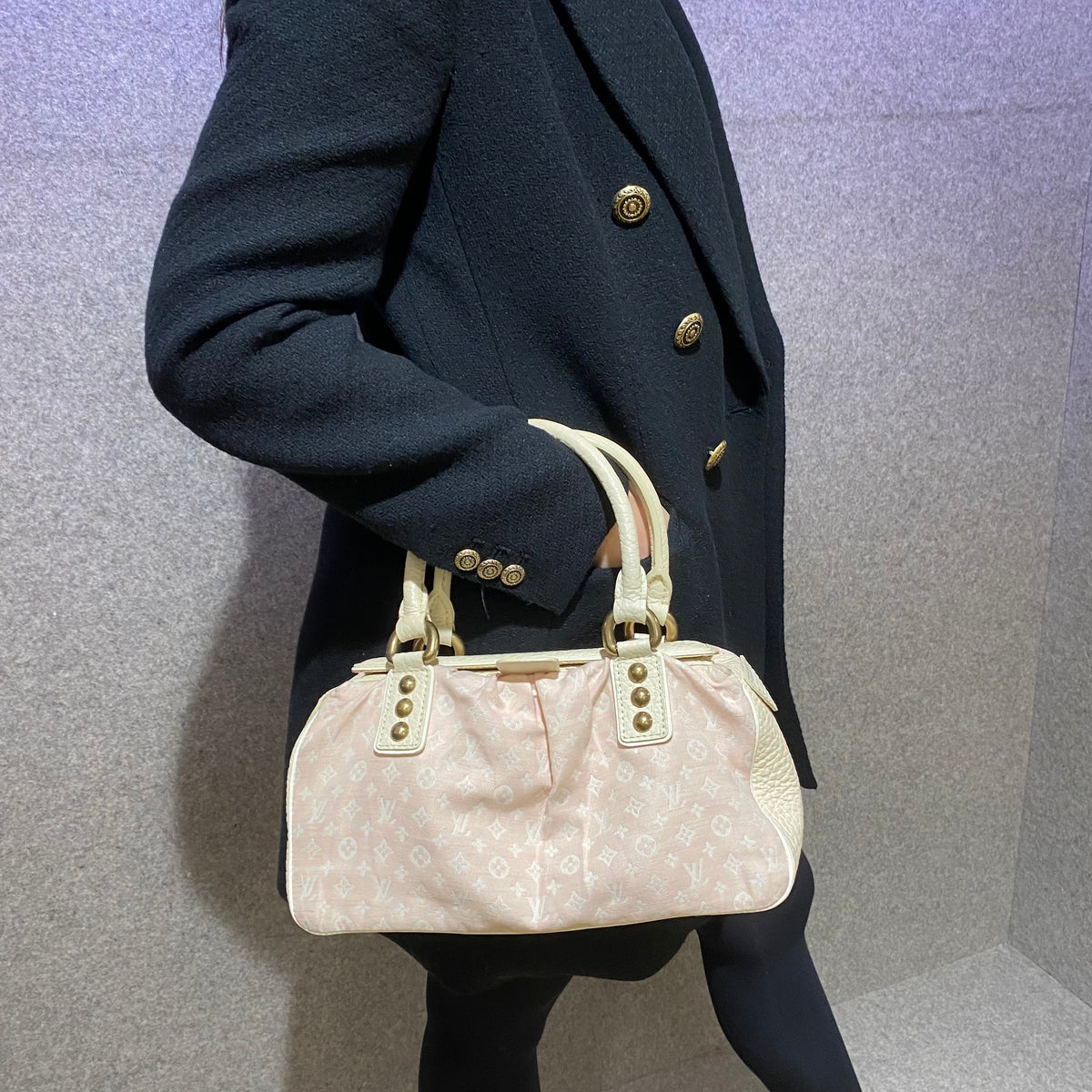 Louis Vuitton Pink Mini Lin Trapeze Handbag