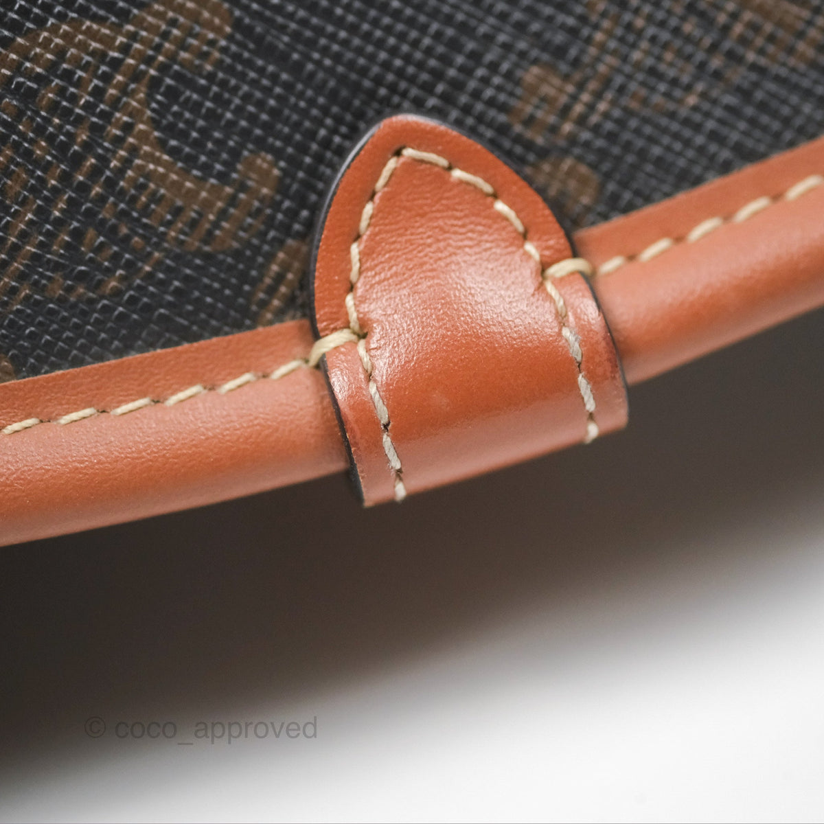 Celine Medium Folco Bag Triomphe Canvas Tan