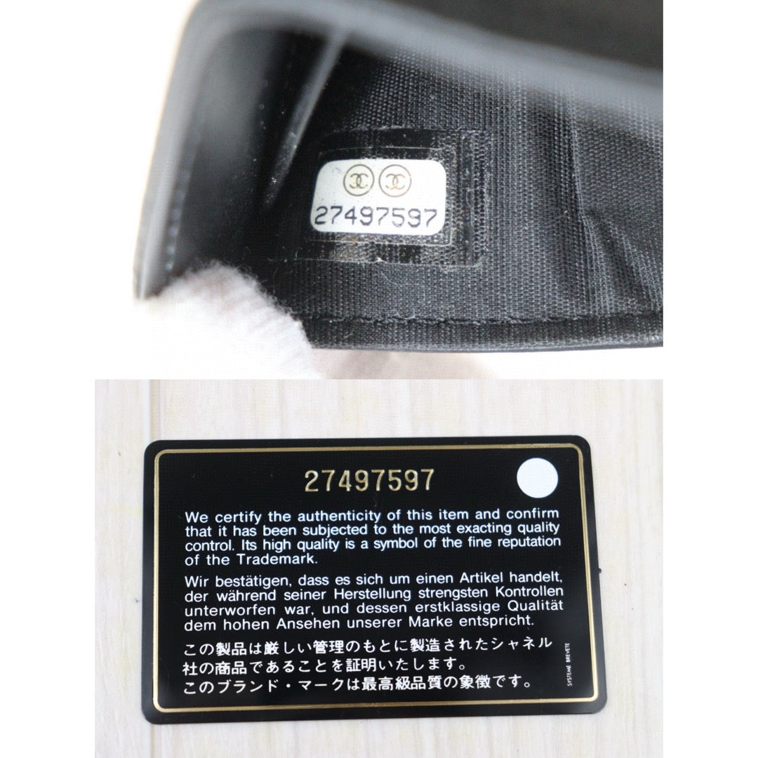 Very Good ( Rank A)｜CHANEL Caviar Skin Leather Calf Leather Wallet Black Made In 2019 Year｜VT25030132