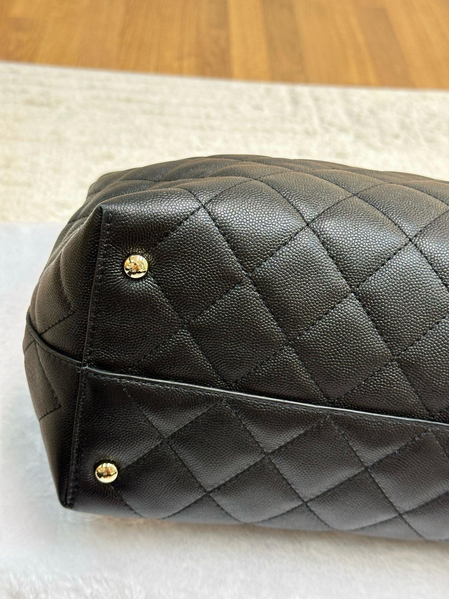 Chanel Medium Classic CC Shopping Tote Quilted Calfskin