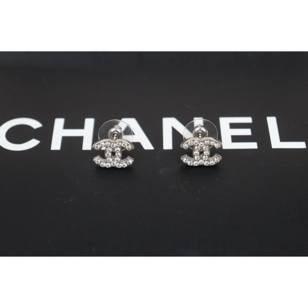 Very Good ( Rank A)｜ CHANEL Coco Mark Rhinestone Earrings｜V25061204