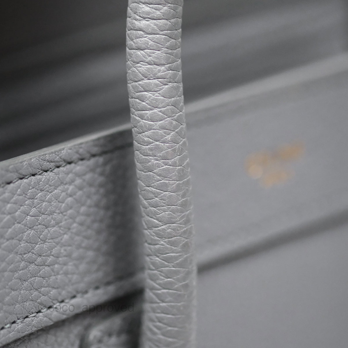 Celine Nano Luggage Bag Grey Drummed Calfskin
