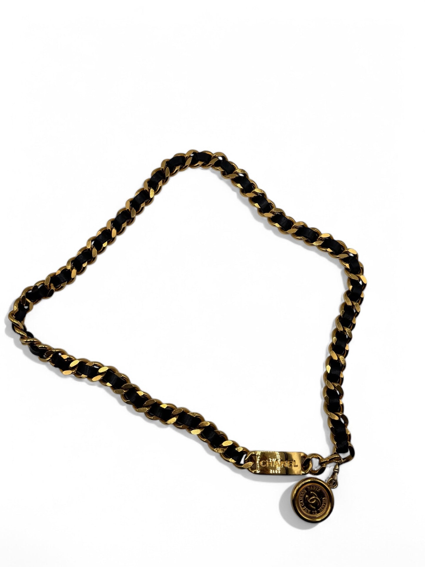 Chanel - ceinture chaîne dorée vintage  médaillon