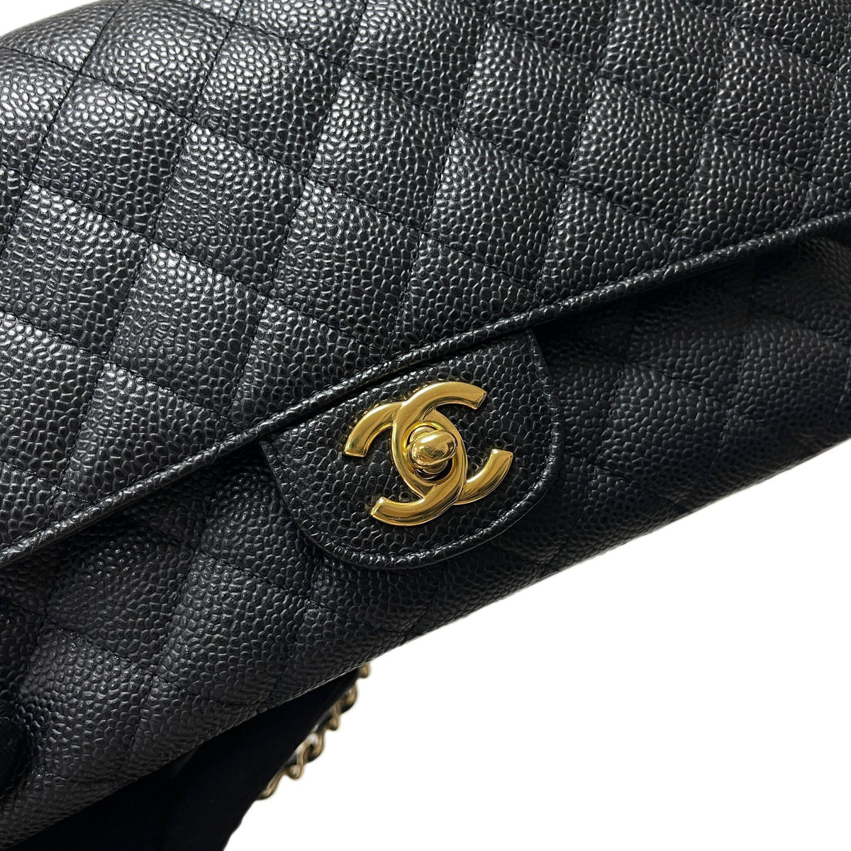 Classic Double Flap Caviar Medium Black GHW